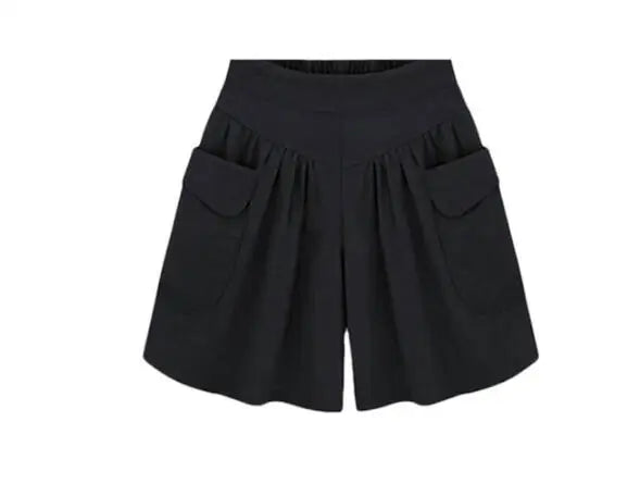 1pcs/lot Women Summer Shorts Cotton And Linen Trousers High Waist Ladies Loose plus size beach shorts
