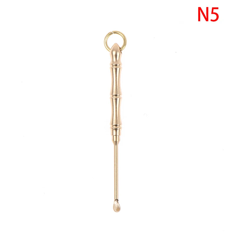 1pc Ear Spoons Retro Brass Dragon Portable Ear Cleaning Tool Ear Pick Ear Wax Remover Curette Cleaner Keychain Pendants