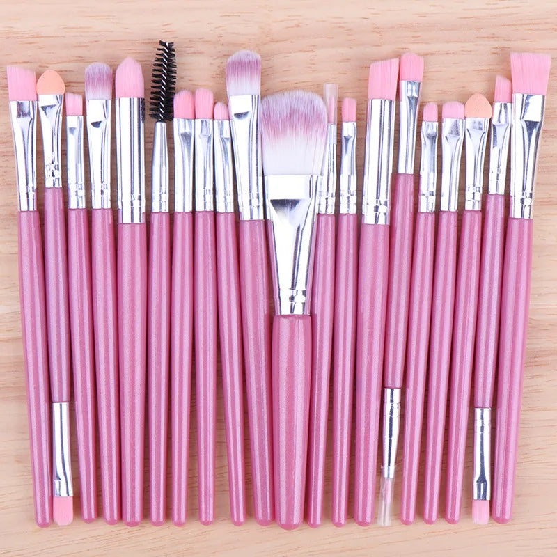 20/10/8/6Pcs Makeup Brushes Set Professional Plastic Handle Soft Synthetic Hair Powder Foundation Eyeshadow Brush Make Up Tools