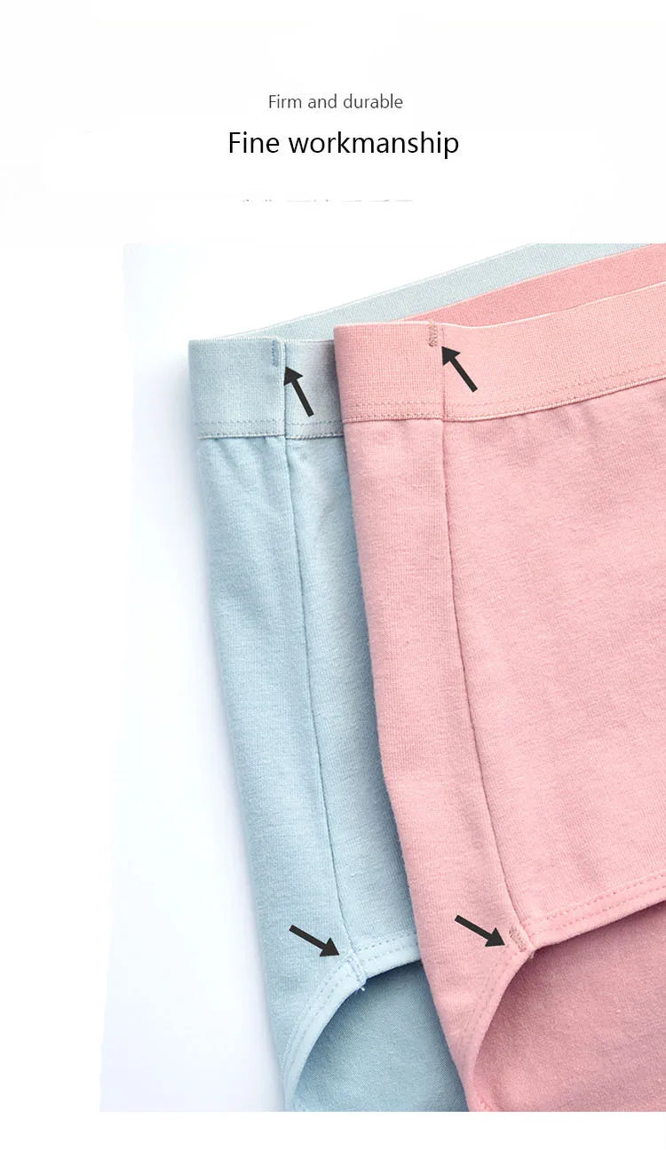 6pcs Women's underwear cotton Panties high waist high quality lingerie breathable wholesale large size 40-90kg cute Briefs