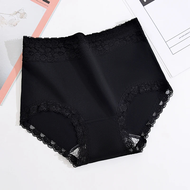 Gentle.Bear High Waist Lace Cotton Women's Panties Large Size XXXXL Breathable Women Underwear Elastic Soft Ladies briefs