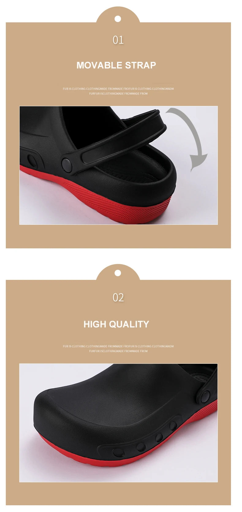 Men Chef Clogs Men Kitchen Shoes EVA Injection Shoes Anti-slip Outsole Comfortable Garden Clogs Waterproof Sandal Big Size 39-49