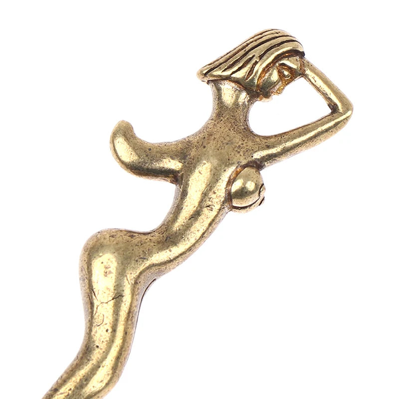 1pc Ear Spoons Retro Brass Dragon Portable Ear Cleaning Tool Ear Pick Ear Wax Remover Curette Cleaner Keychain Pendants