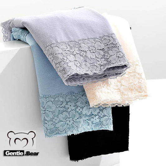 Gentle.Bear High Waist Lace Cotton Women's Panties Large Size XXXXL Breathable Women Underwear Elastic Soft Ladies briefs