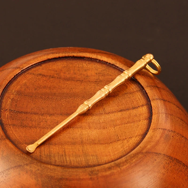 1pc Ear Spoons Retro Brass Dragon Portable Ear Cleaning Tool Ear Pick Ear Wax Remover Curette Cleaner Keychain Pendants