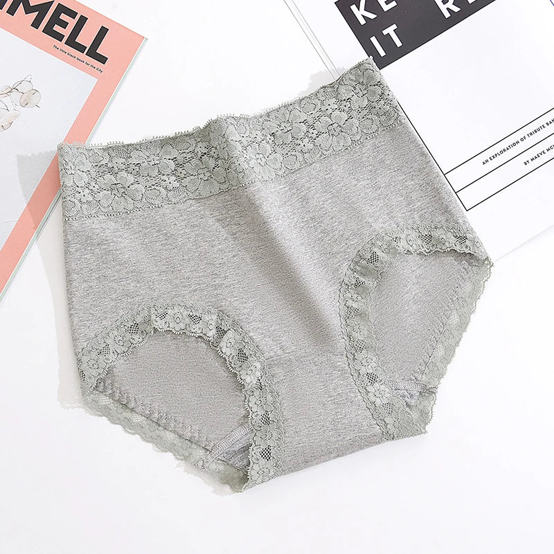 Gentle.Bear High Waist Lace Cotton Women's Panties Large Size XXXXL Breathable Women Underwear Elastic Soft Ladies briefs
