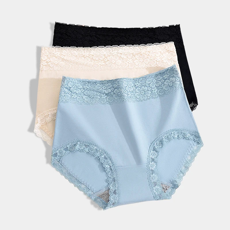 Gentle.Bear High Waist Lace Cotton Women's Panties Large Size XXXXL Breathable Women Underwear Elastic Soft Ladies briefs