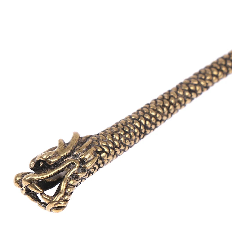 1pc Ear Spoons Retro Brass Dragon Portable Ear Cleaning Tool Ear Pick Ear Wax Remover Curette Cleaner Keychain Pendants