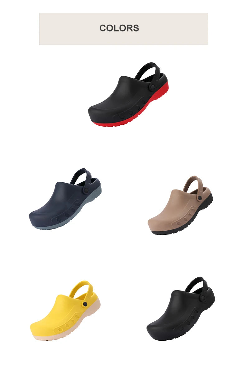 Men Chef Clogs Men Kitchen Shoes EVA Injection Shoes Anti-slip Outsole Comfortable Garden Clogs Waterproof Sandal Big Size 39-49