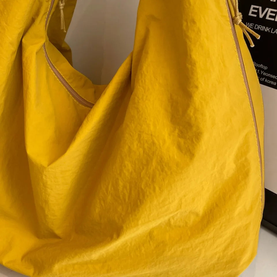 Japanese Fashion Casual Nylon Tote Bag Women 2025 New Style Trend All-match Large Capacity Underarm Bag Commuter Shoulder Bag