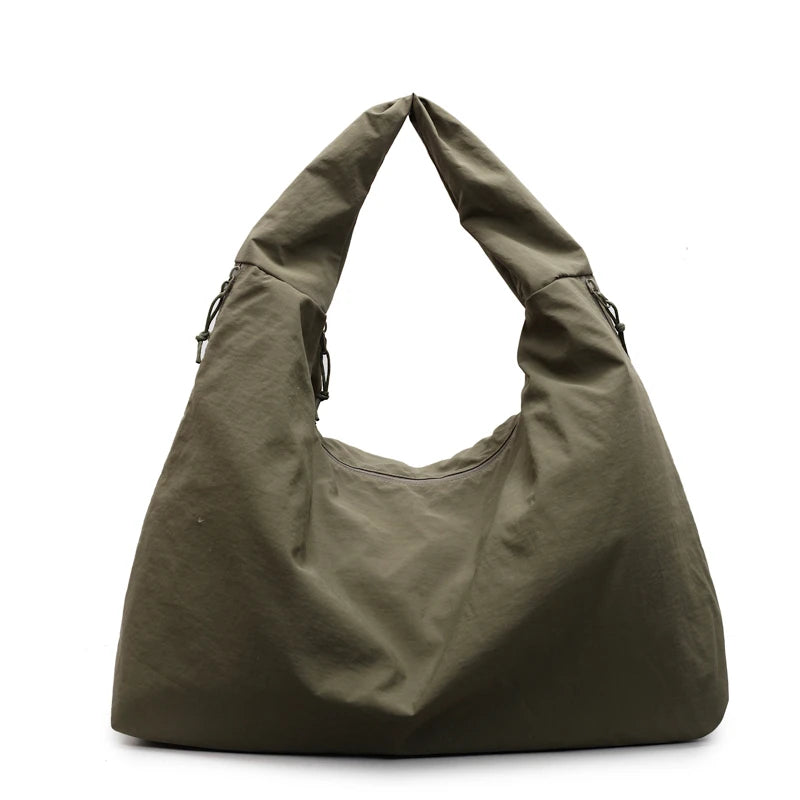 Japanese Fashion Casual Nylon Tote Bag Women 2025 New Style Trend All-match Large Capacity Underarm Bag Commuter Shoulder Bag