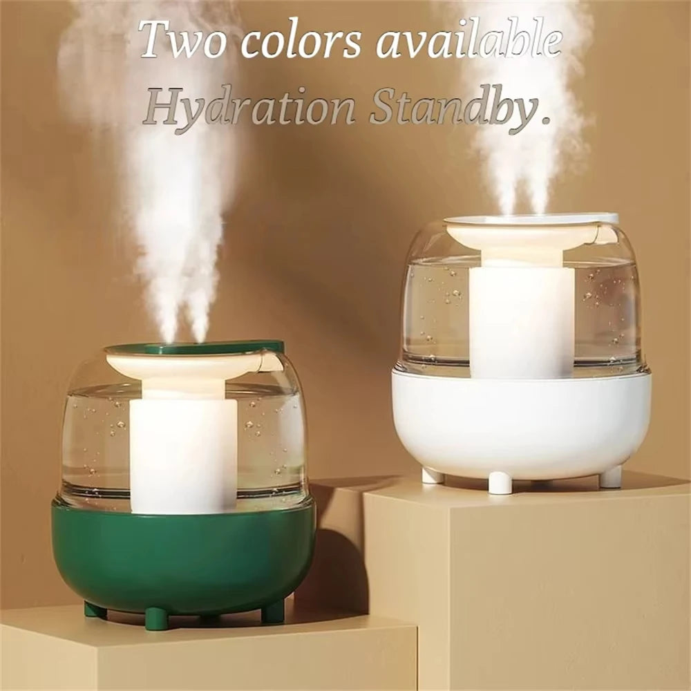 4L Air Humidifier 2 Spray Nozzle Mode Mist Maker Perfume Aroma Diffuser Home Office Large Capacity Color Night Light Purifier