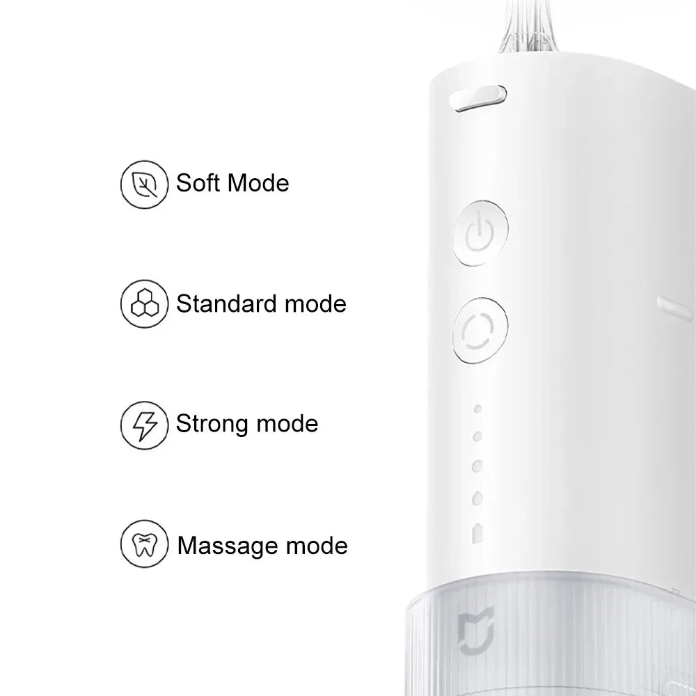 XIAOMI MIJIA Portable Oral Irrigator F400 4 Mode 200mL Water Tank 1700 Time/m Water Spray Retractable Irrigator Flosser Pick Jet