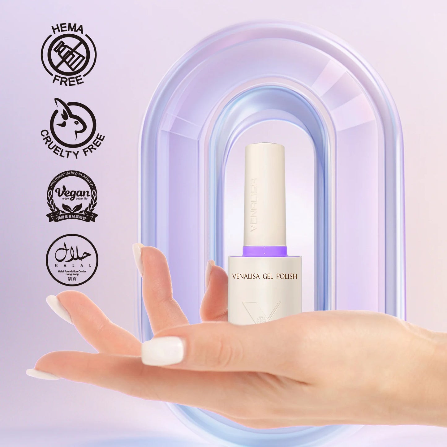 10ml Venalisa Nail Gel Polish Hema TPO Free Vegan Crystal Nude Pink Glitter Semi Permanent Soak Off UV LED Ultra Diamond Varnish