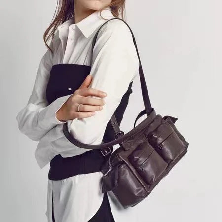 NEW Korean Star's Same Crossbody Bag Samoondoh Trendy Cool Motorcycle Bag Designer Y2K Handbags Casual Single Shoulder Bags