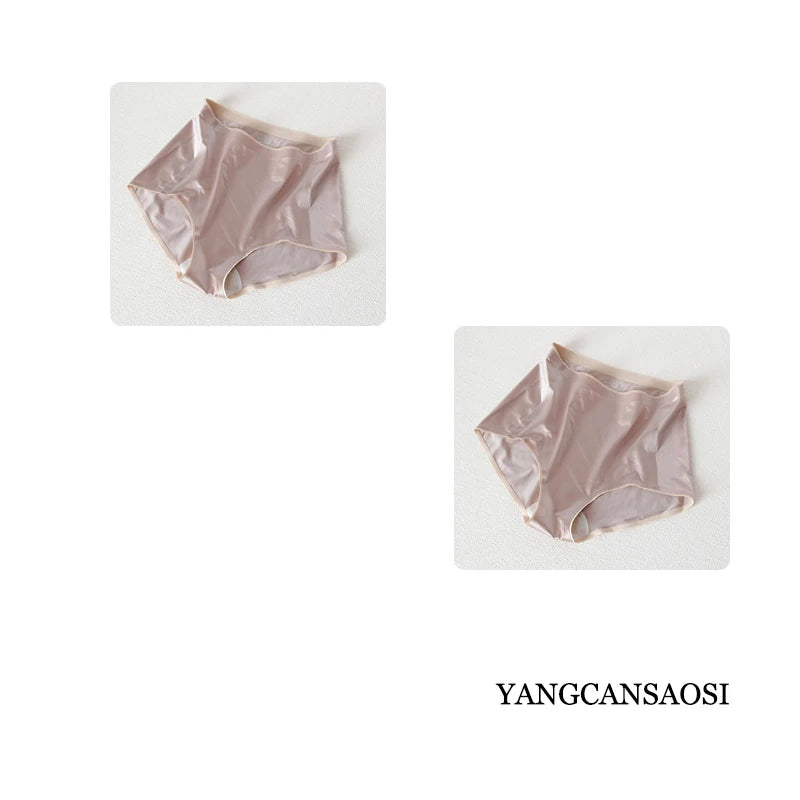 Women's Sexy Traceless Natural Silk Thin Breathable Skincare High Waist Traceless Triangle Pants