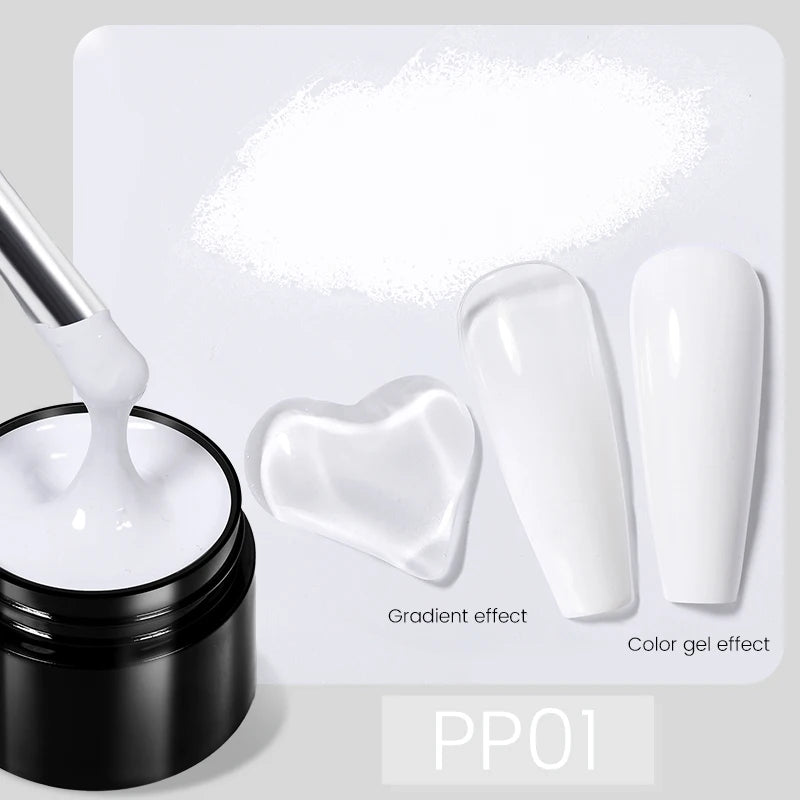 BORN PRETTY 5ml Solid Nail Tips Gel Nail Polish False Fake Nail Tips Transparent Clear Nail Patch Gel Modelling Easy Stick