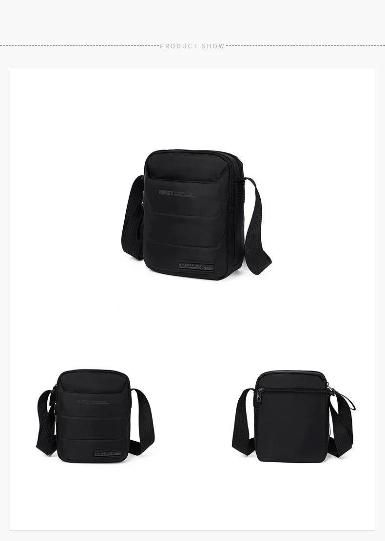 Volunteer Crossbody Bags for Men Waterproof Oxford Cloth Phone Sling Bag Male Light Weight Hiking Climbing Shoulder Bag 1713-12