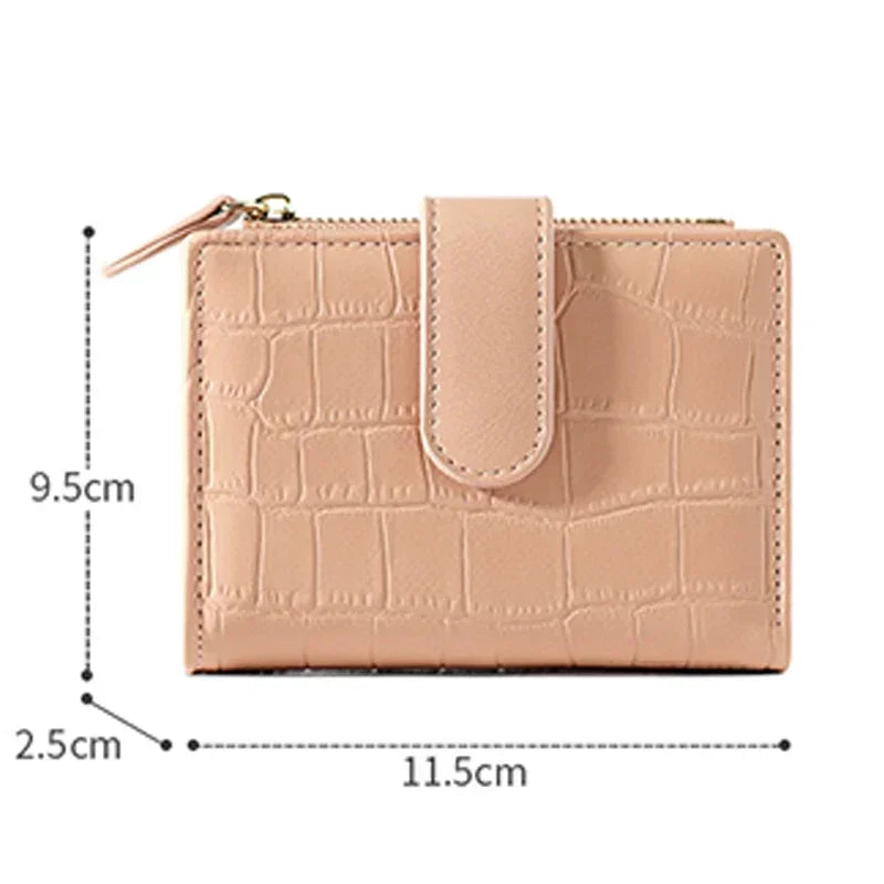 New PU Leather Design Mini Standard Purses for Women Fashion Stone Pattern Small Wallets Coin Pures Ladies Popular Card Holder
