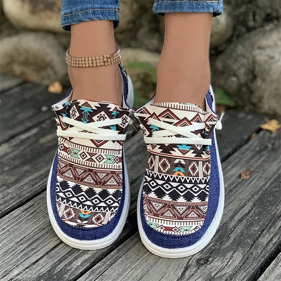 Spring and Autumn Fashion New Women's Round Toe Walking Shoes Color Matching Casual Comfortable Shallow Mouth Thick Sole Sneaker