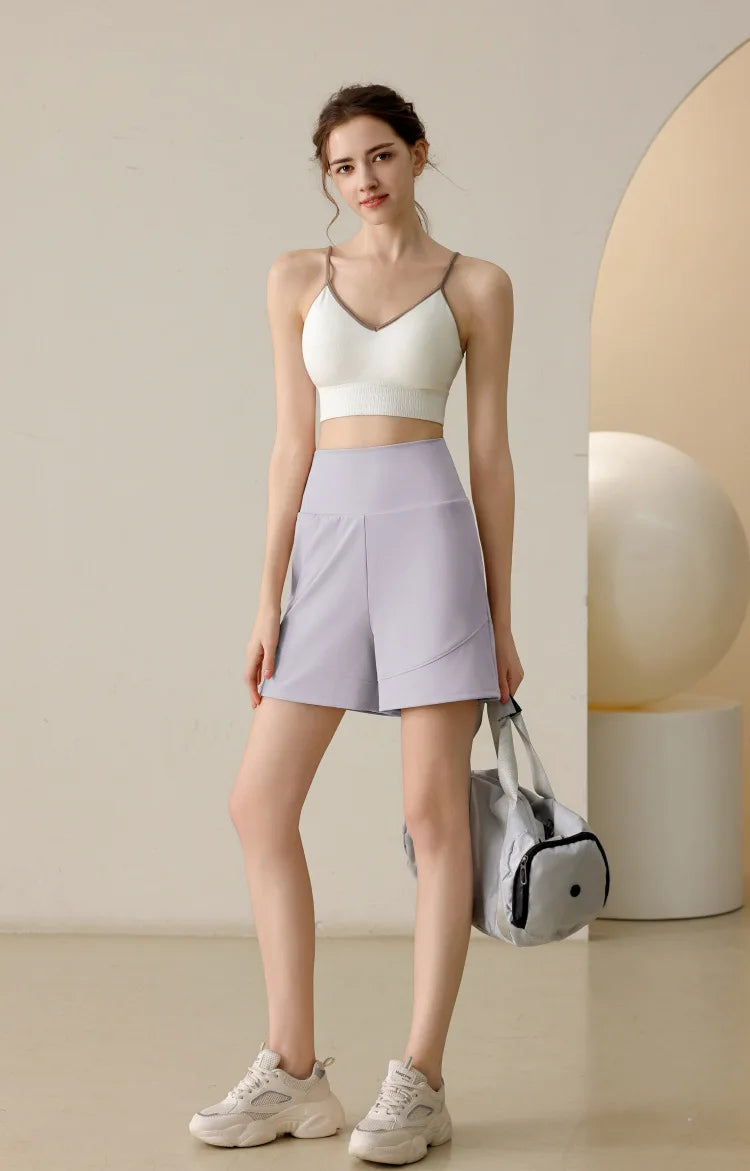 Women's Loose Fitting Slimming Nylon Sports Capris, Casual Fitness Training Pants, Running Pants, Cycling Short, Summer