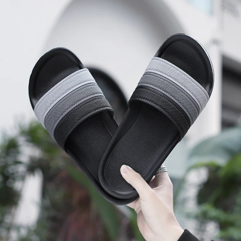 Summer Men Slippers Gradient Design Sandals Outdoor Clogs Soft Beach Slippers Comfortable Casual Indoor Home Shoe For Male 38-47