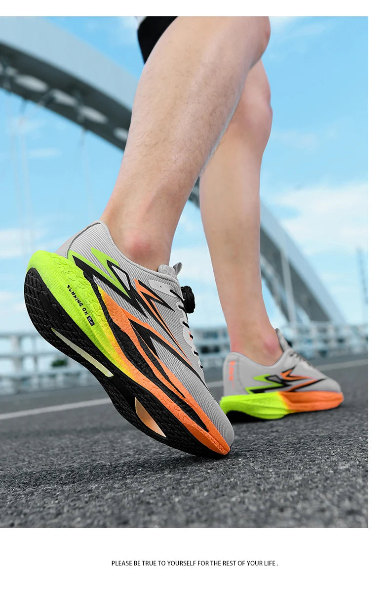 Running Sneakers Men Lightweight Breathable Wear-Resistant Carbon Plate Shoes Comfort Marathon Athletic Sports Shoes for Man