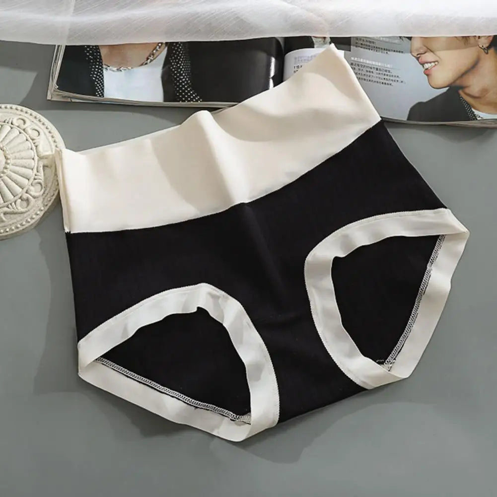Seamless Ice Silk Jacquard Underwear Seamless High Waist Women's Panties with Tummy Control Butt-lifting Features Soft for Quick