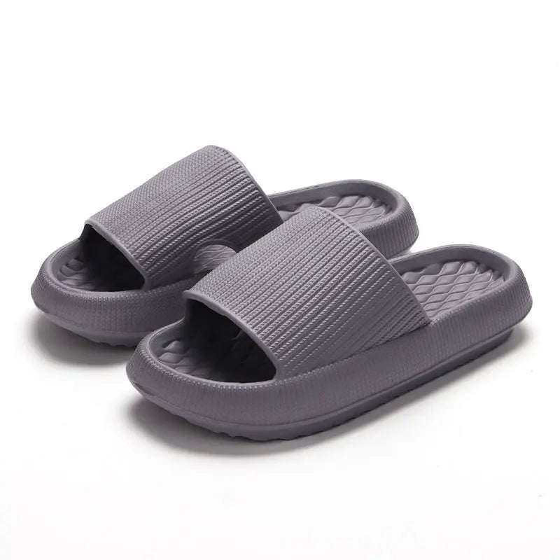 Women Thick Platform Cloud Slippers EVA Soft Sole Pillow Slides Summer Beach Flip Flops Women Non Slip Bathroom Home Slippers