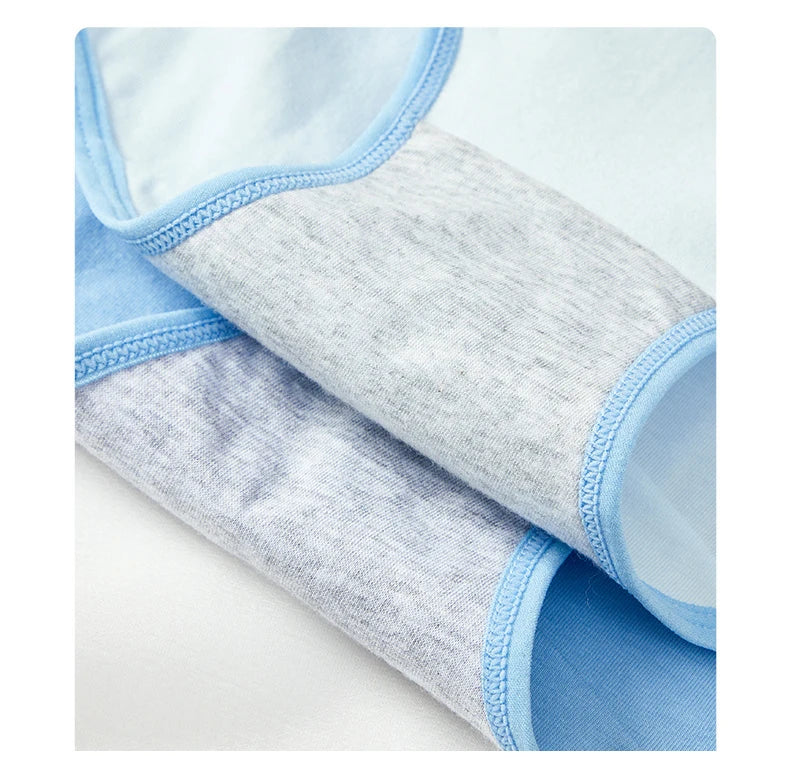 Fashion Print 4Pcs High Waist Cotton Panties Women Body Shaper Underwear Breathable Cute Girls Briefs Slimming Female Lingerie