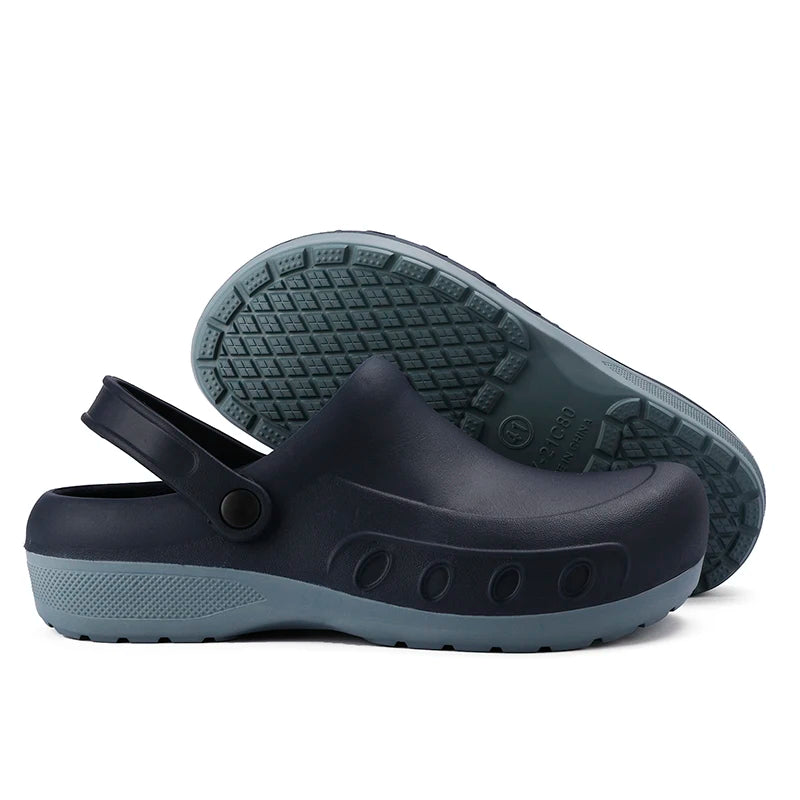Men Chef Clogs Men Kitchen Shoes EVA Injection Shoes Anti-slip Outsole Comfortable Garden Clogs Waterproof Sandal Big Size 39-49