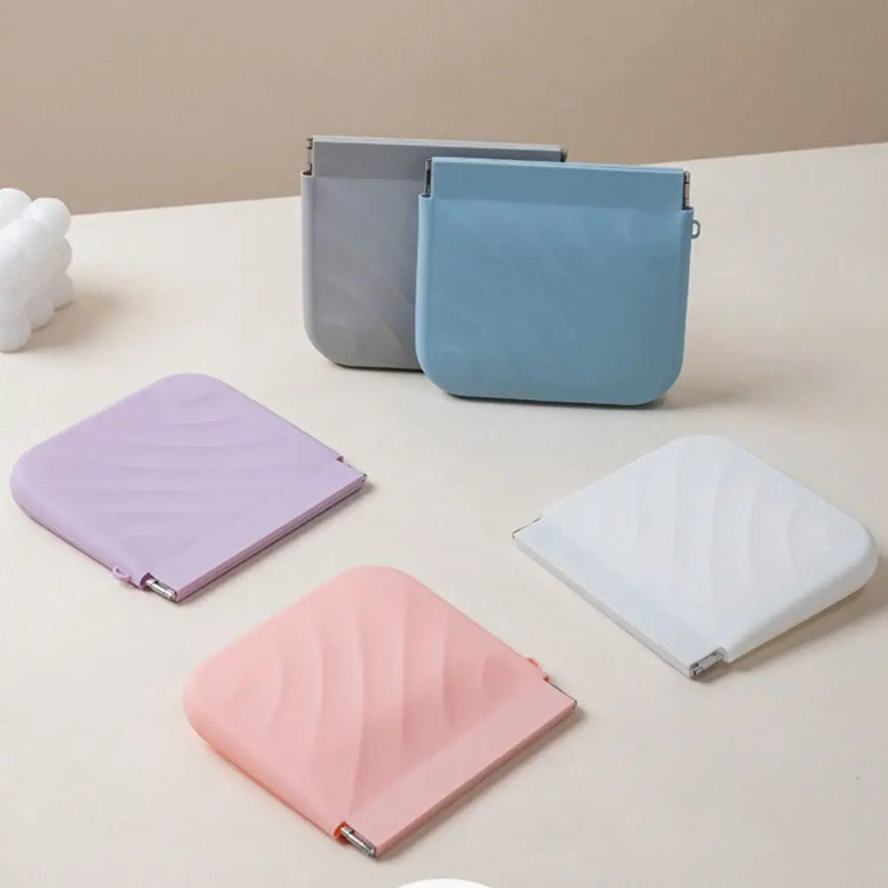 Silicone Mini Cosmetic Bag Makeup Bag Travel Supplies Lipstick Storage Bag Self-closing Storage Bag Coin Bag Change Storage