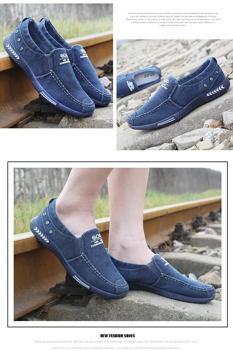 Men Shoes Casual Walking Flats Slip-on Canvas Shoes Spring Summer Breathable Lightweight Loafers Male Sneakers Zapatos De Hombre