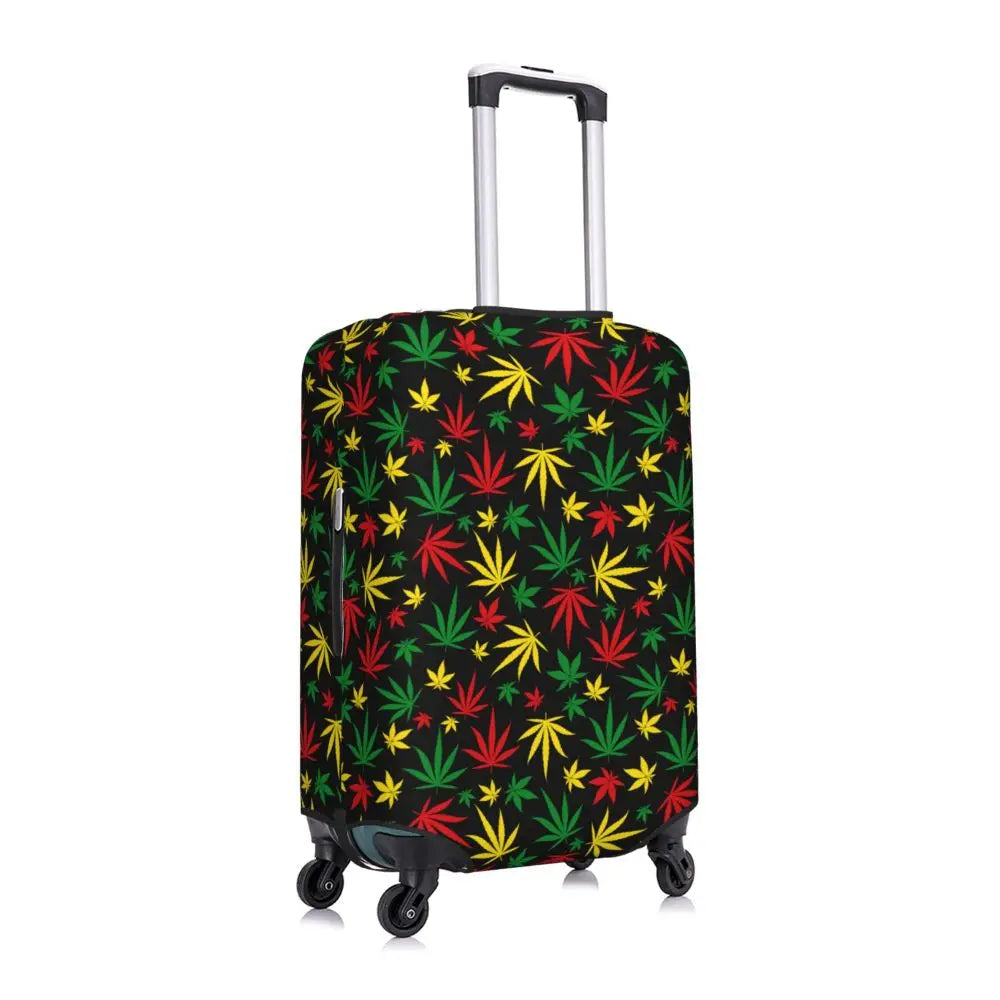 Custom Cute Jamaica Rasta Judah Lion Rastafari Flag Luggage Cover Protector Dust Proof Travel Suitcase Covers