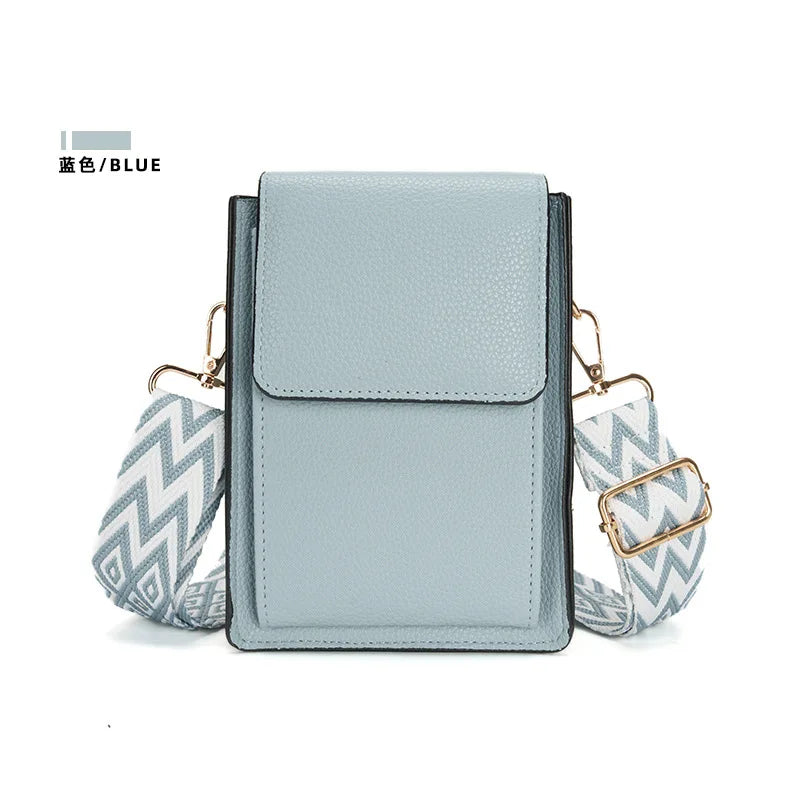 Multi-Card Slot Mobile Phone Bag Women's Niche Single Shoulder Thin Crossbody Bag Simple Multi-Functional Adjustable Shoulder Strap Large Capacity