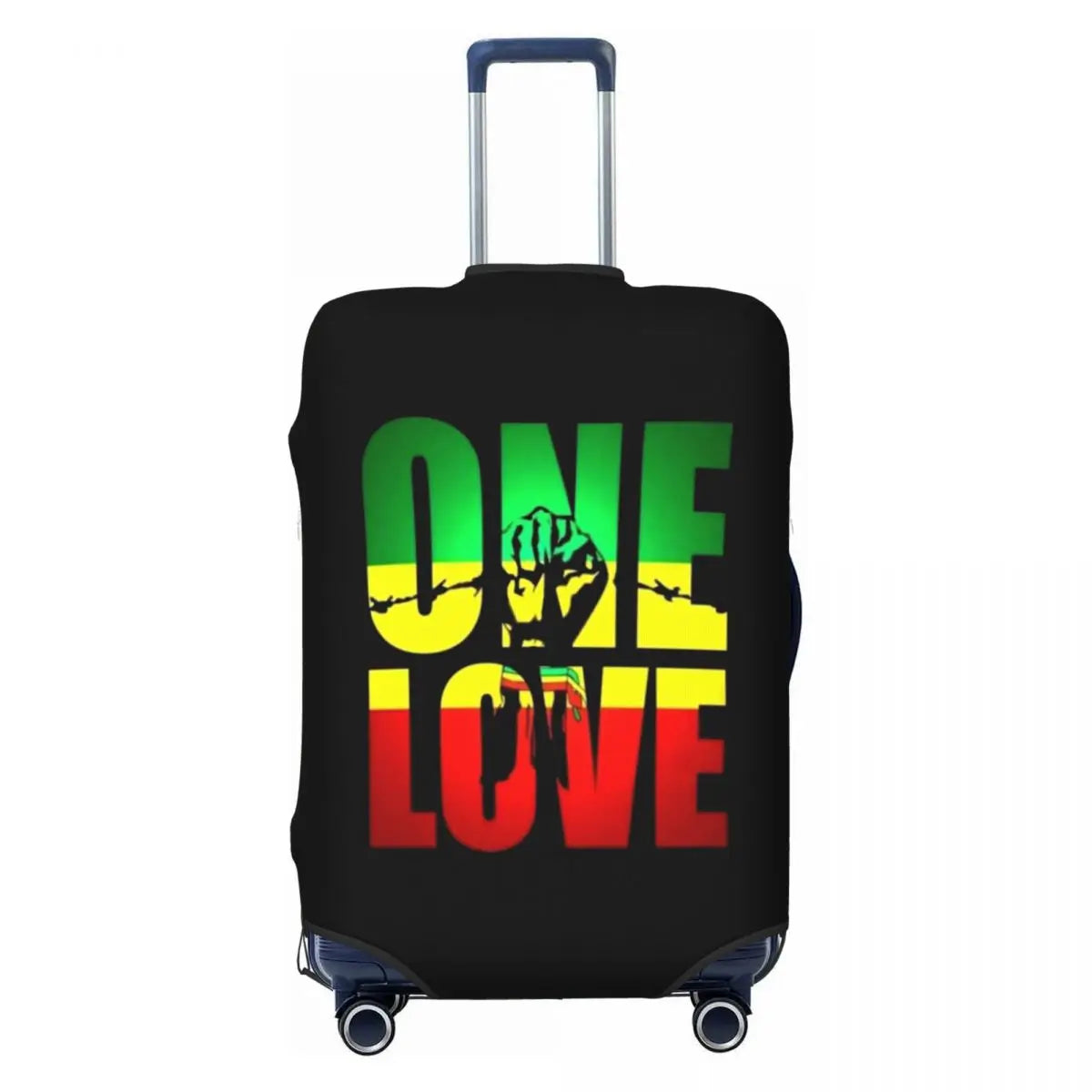 Custom Cute Jamaica Rasta Judah Lion Rastafari Flag Luggage Cover Protector Dust Proof Travel Suitcase Covers