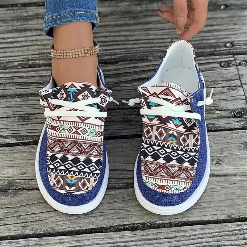 Spring and Autumn Fashion New Women's Round Toe Walking Shoes Color Matching Casual Comfortable Shallow Mouth Thick Sole Sneaker