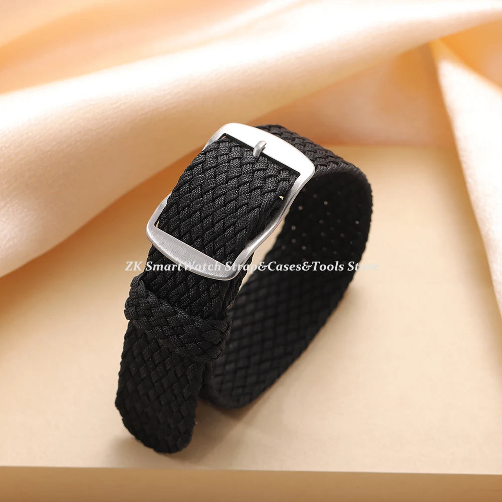 14mm 16mm 18mm 20mm 22mm Perlon Weave Band Nylon Watch Strap Fabric Woven Wristband Woven Women Men Bracelet Watch Accessories