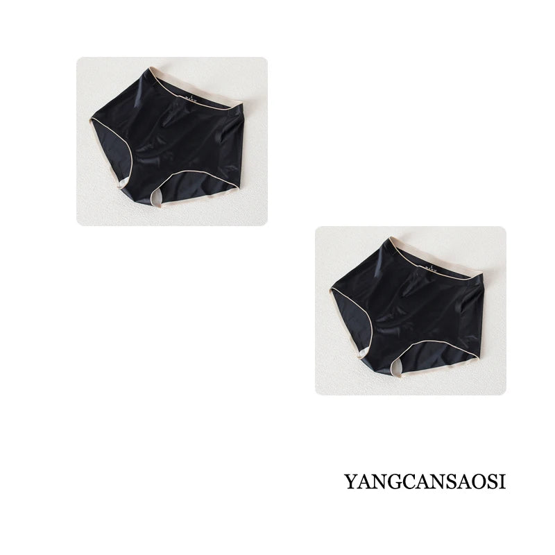 Women's Sexy Traceless Natural Silk Thin Breathable Skincare High Waist Traceless Triangle Pants