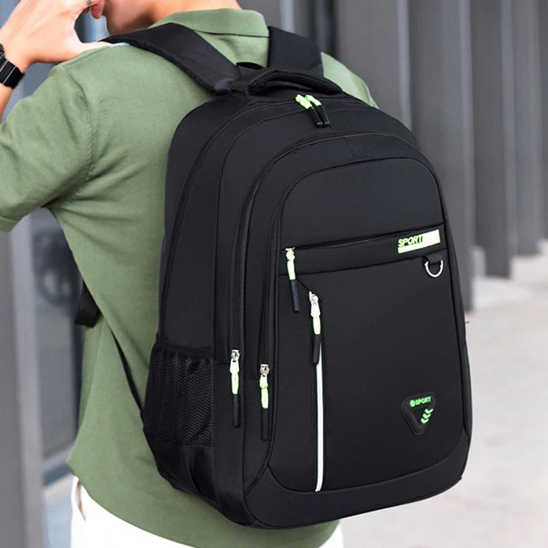 Neutral style backpack for men and women, simple and elegant, large capacity, double shoulder, suitable for travel.