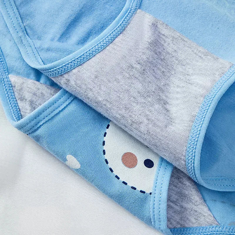 Fashion Print 4Pcs High Waist Cotton Panties Women Body Shaper Underwear Breathable Cute Girls Briefs Slimming Female Lingerie
