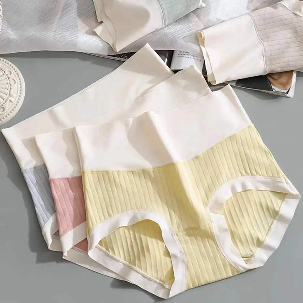 Seamless Ice Silk Jacquard Underwear Seamless High Waist Women's Panties with Tummy Control Butt-lifting Features Soft for Quick