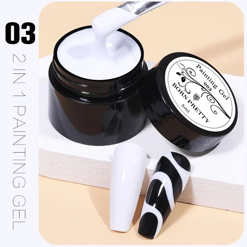 BORN PRETTY 5ml Solid Nail Tips Gel Nail Polish False Fake Nail Tips Transparent Clear Nail Patch Gel Modelling Easy Stick