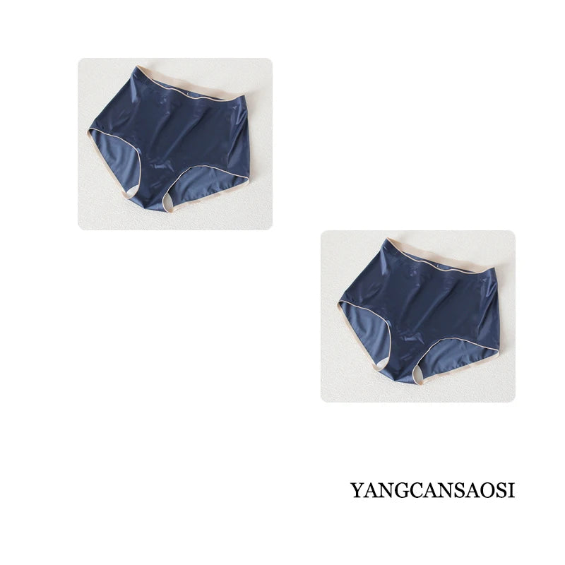 Women's Sexy Traceless Natural Silk Thin Breathable Skincare High Waist Traceless Triangle Pants