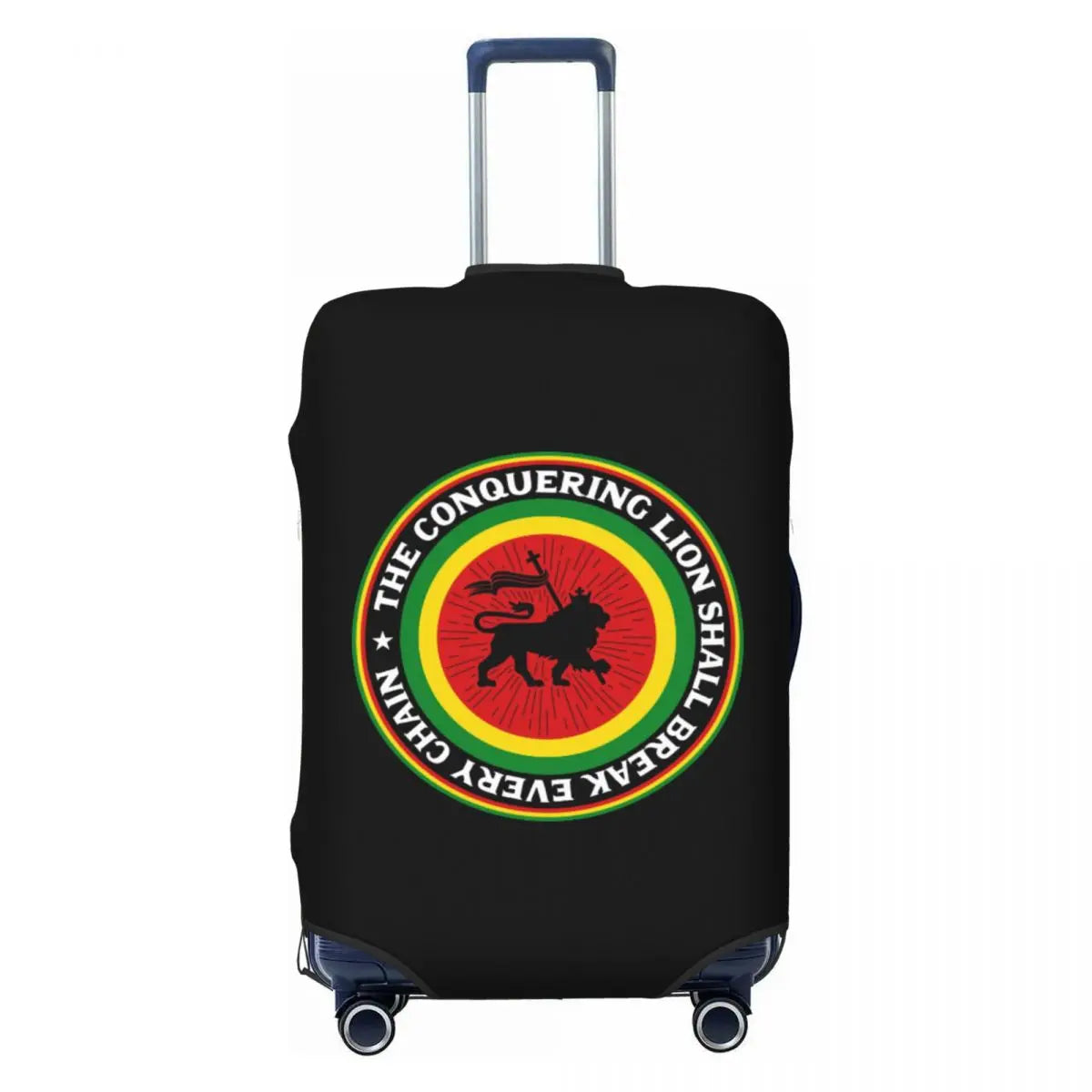 Custom Cute Jamaica Rasta Judah Lion Rastafari Flag Luggage Cover Protector Dust Proof Travel Suitcase Covers