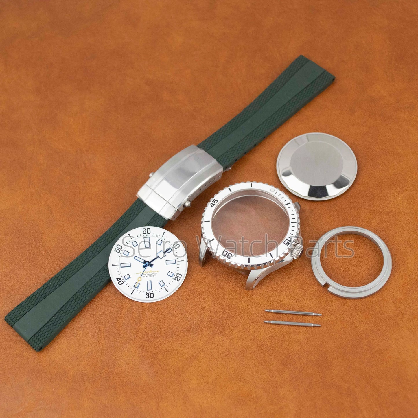 for SUPEROCEAN NH35 Case Rubber Strap Dial Hands 200m Dive Watch Men Stainless Steel Sapphire Crystal fit for NH35 NH36 Movement