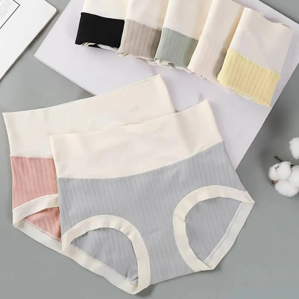 Seamless Ice Silk Jacquard Underwear Seamless High Waist Women's Panties with Tummy Control Butt-lifting Features Soft for Quick