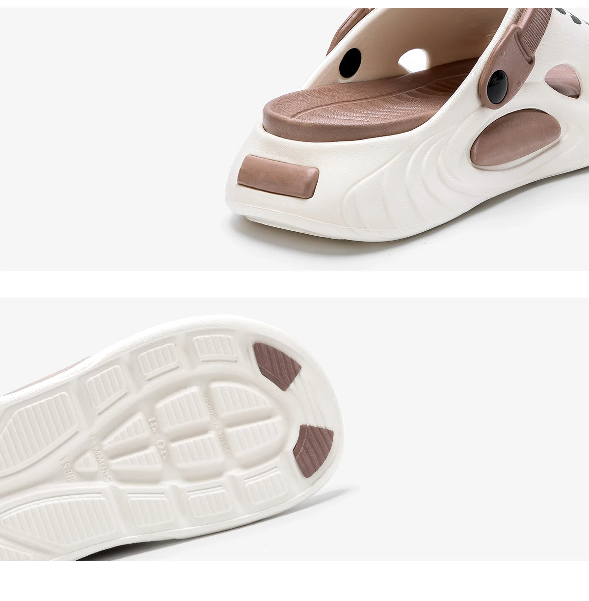 Summer Men Thick Bottom Hole Shoes Beach EVA Platform Slippers Fashion Comfortable Non-Slip Sandals Indoor Outdoor Men Slides