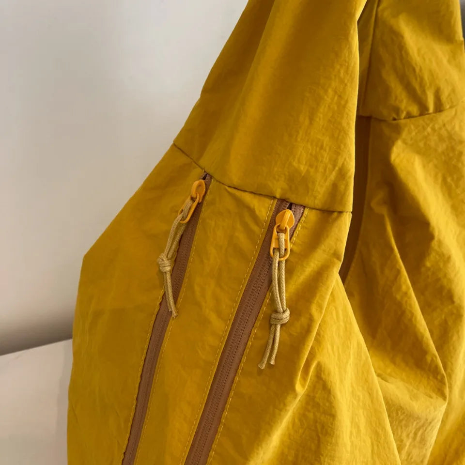 Japanese Fashion Casual Nylon Tote Bag Women 2025 New Style Trend All-match Large Capacity Underarm Bag Commuter Shoulder Bag