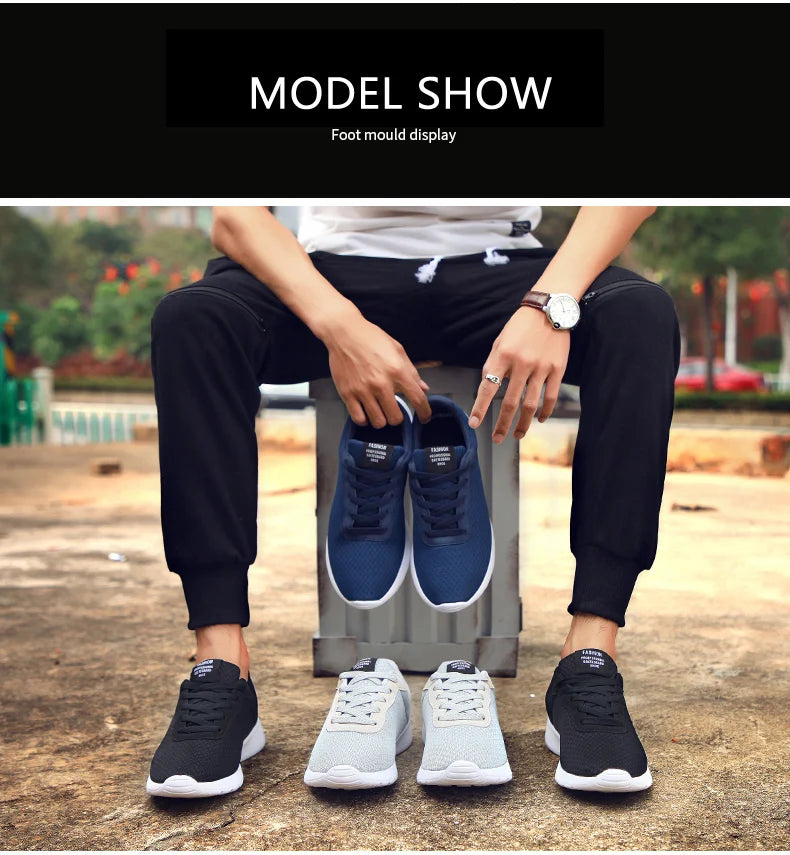 Spring New Men Casual Shoes Lace up Men Shoes Lightweight Comfortable Breathable Walking Sneakers Tenis Feminino Zapatos